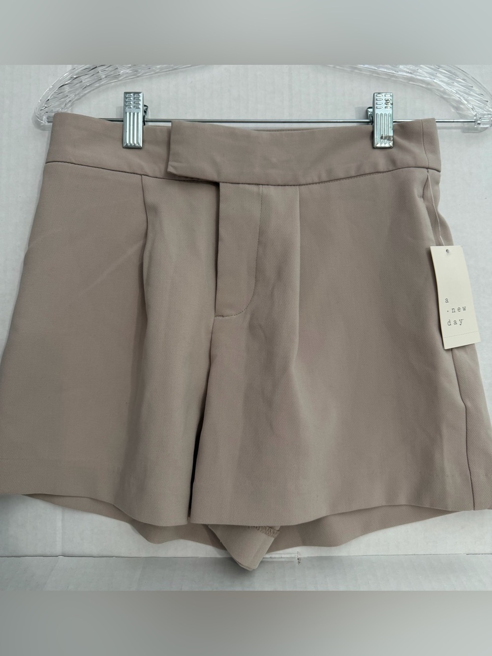 A New Day Tan High-Waist Pleated Skort